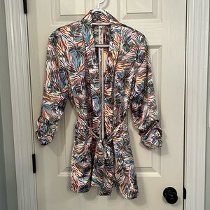 NWT‎ Entro 'Without Fail' Multicolor Belted Blazer Size Small Casual Spring